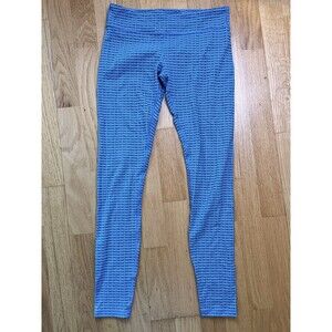 Ivivva by Lululemon Girls' Leggings Blue Gray Basket Weave Pattern Size 14
